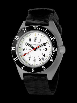 Marathon Arctic Steel Navigator Watch with Date
