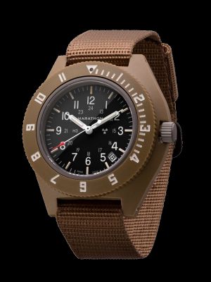 Marathon Pilot Navigator Watch with Date - Desert Tan NGM