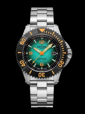 Delma Blue Shark IV Dive Watch - Teal Gradient with Black Bezel