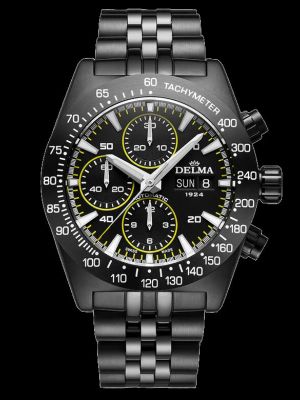 Delma Montego Black Edition Chronograph Watch - Yellow