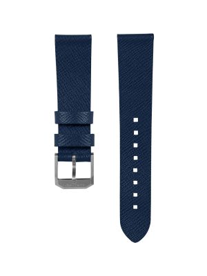 Marathon 20mm 2-Piece Leather Strap - Royal Blue/Brushed