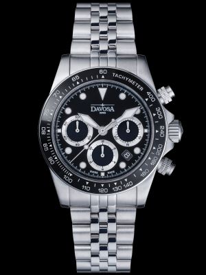 Davosa Ternos Professional Chronograph Watch - Black / Pentalink