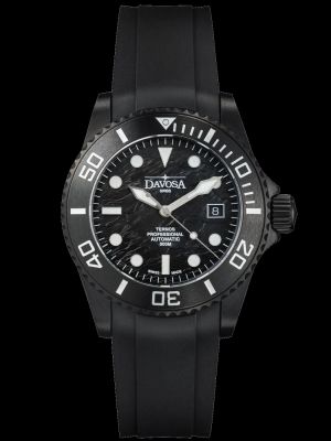 Davosa Ternos Professional Black Rock Rubber Dive Watch