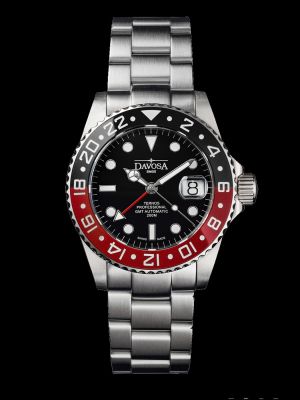 Davosa Ternos Professional GMT TT Black-Red Trialink Dive Watch