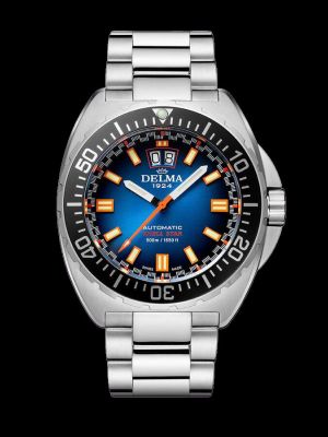 Delma Shell Star Big Date Dive Watch - Blue