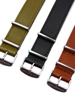 Marathon 16mm Leather NATO Strap