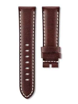 Delma 22mm Matte Leather Strap - Brown