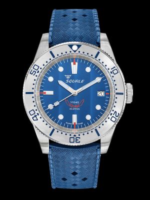 Squale 1545 Steel Blue Rubber Dive Watch