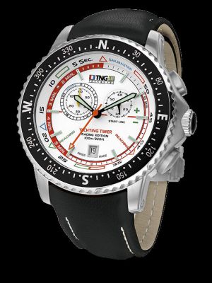 TNG Sailmaster Yachting Watch -  White Dial / Black Bezel