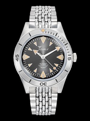 Super-Squale Big Arrows Black Dive Watch - Bracelet