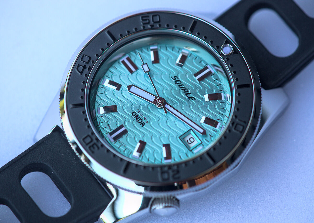 Squale 50 atmos 1521 Dive Watch - Onda Azzurro Black