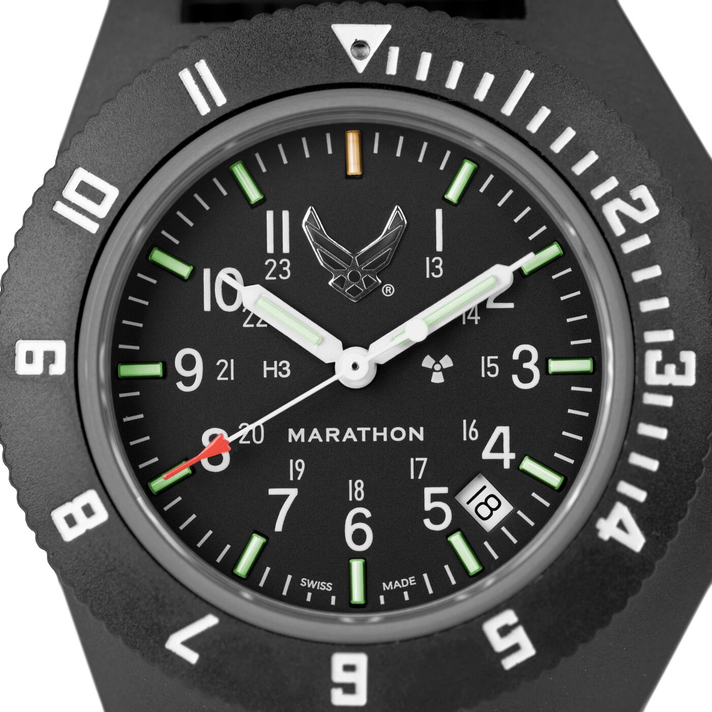 Marathon Pilot Navigator Watch with Date - Black USAF