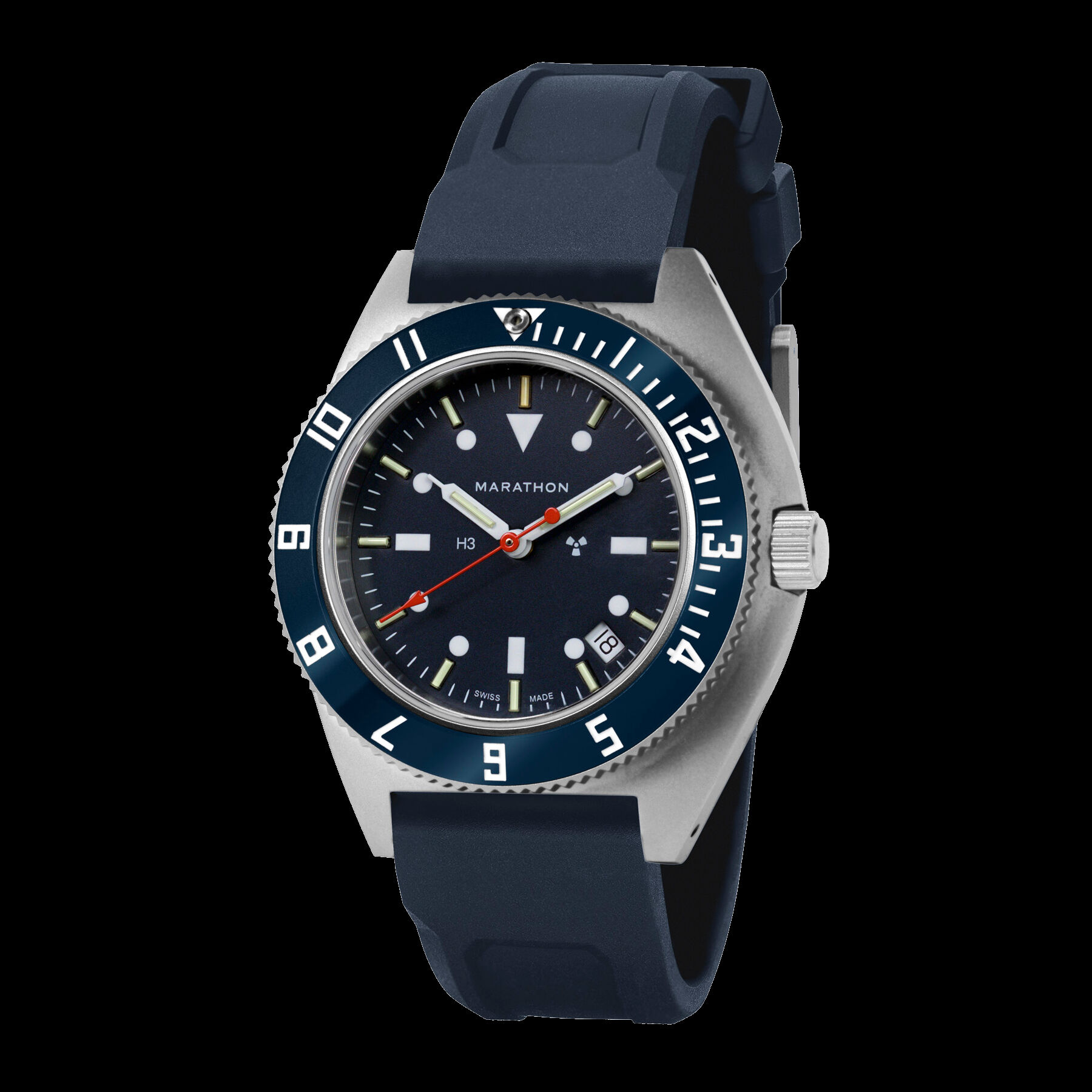 Marathon Blue Yonder Steel Navigator Watch with Date