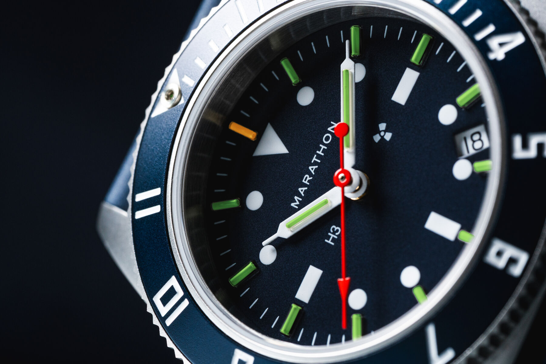 Marathon Blue Yonder Steel Navigator Watch with Date