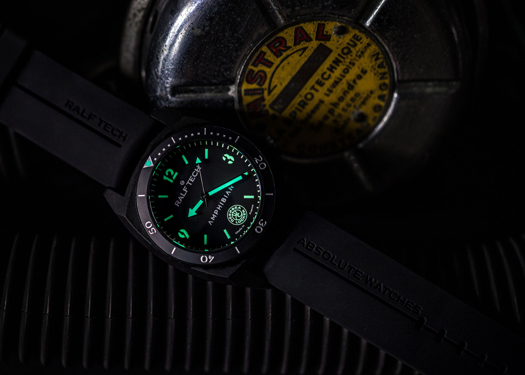 Ralf Tech - The Beast Electric Black Amphibian Dive Watch