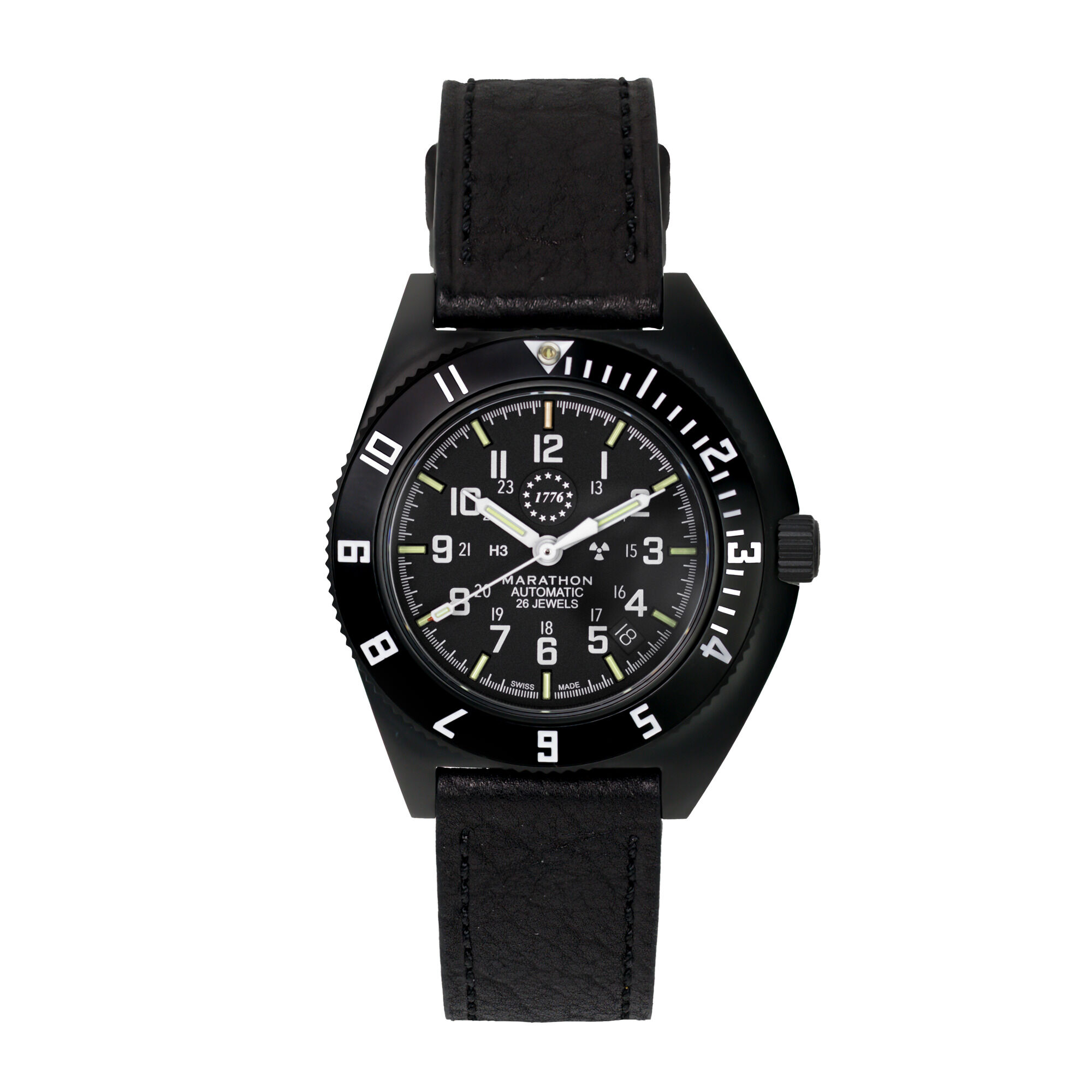 Marathon US 250 Anthracite Steel Navigator Watch with Date Automatic