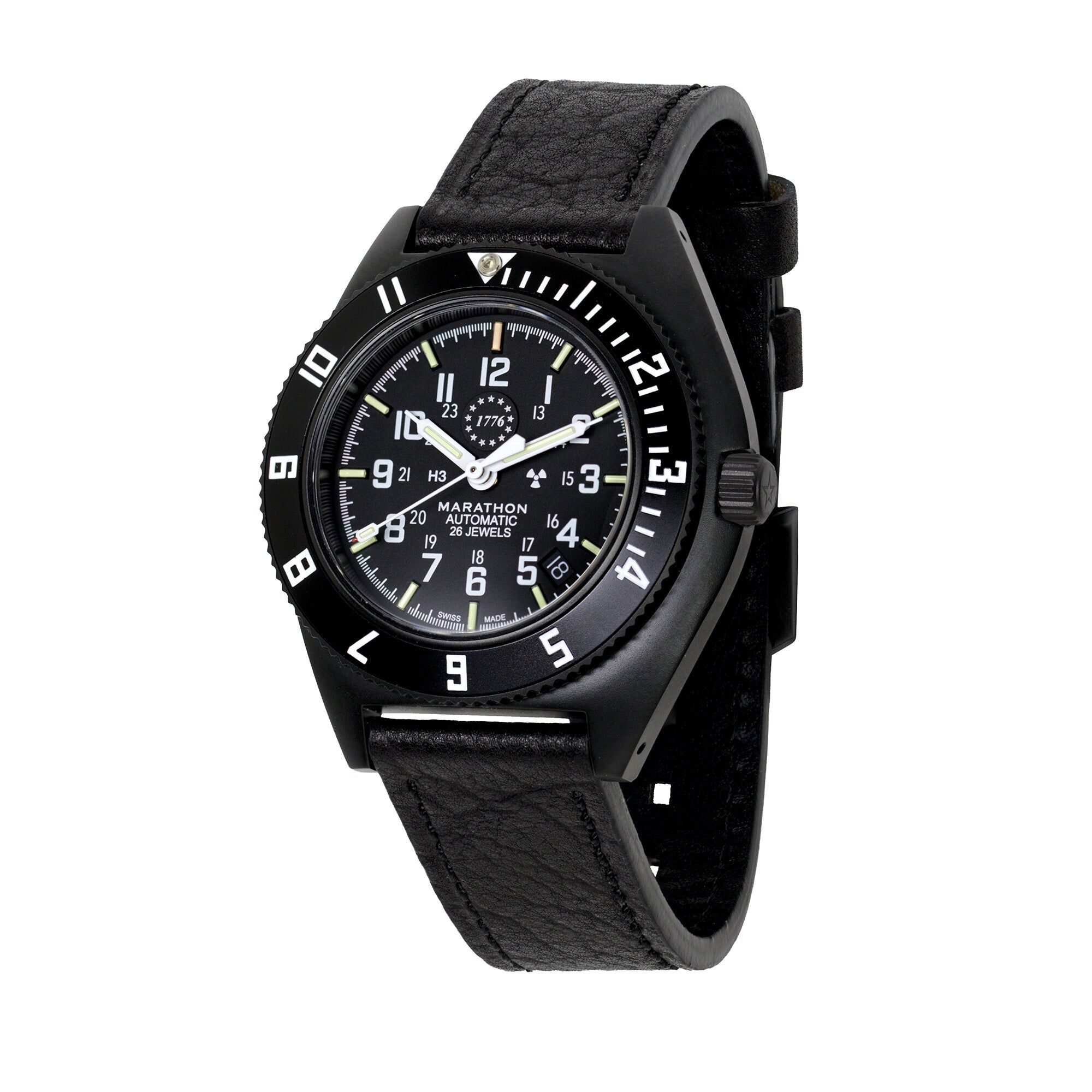 Marathon US 250 Anthracite Steel Navigator Watch with Date Automatic