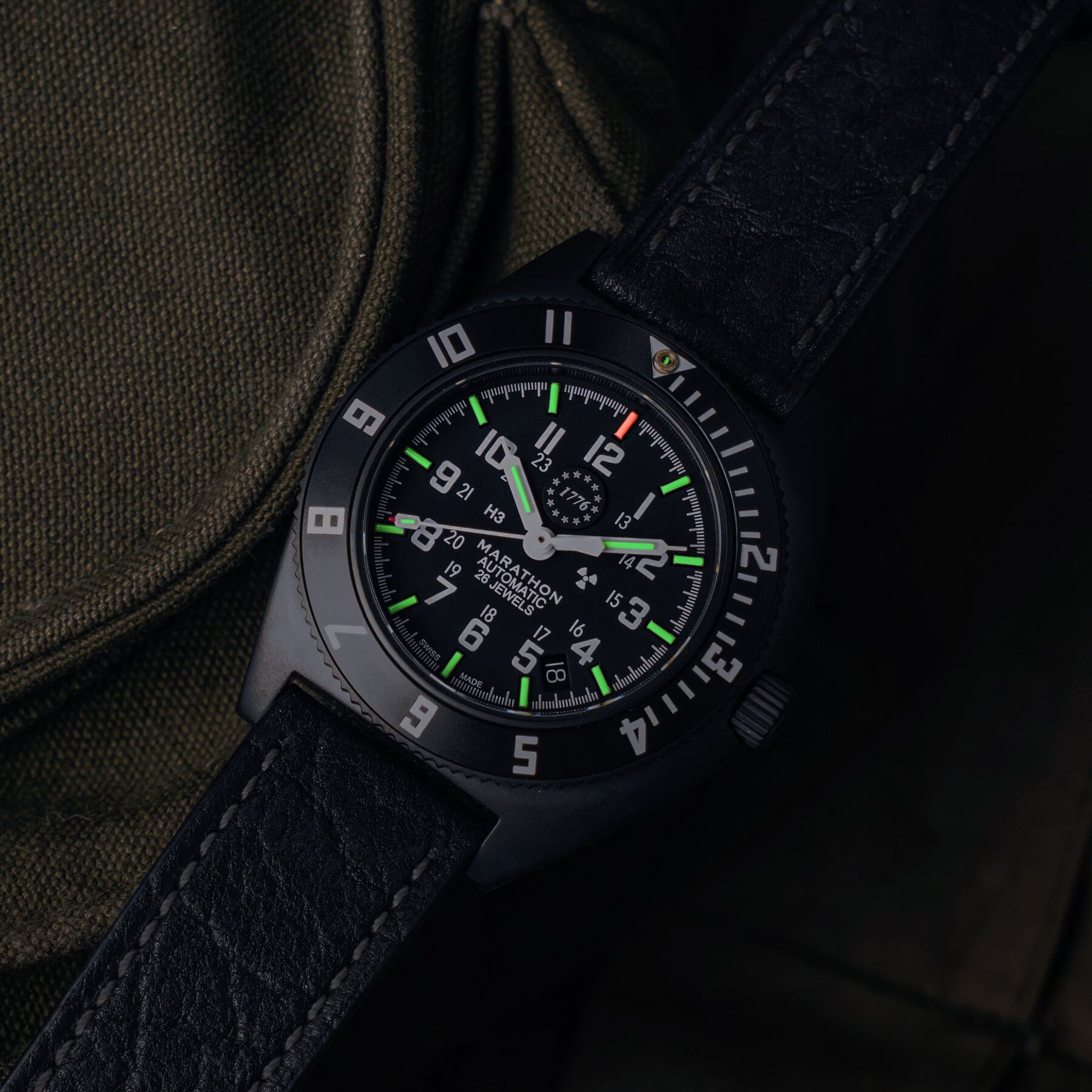 Marathon US 250 Anthracite Steel Navigator Watch with Date Automatic