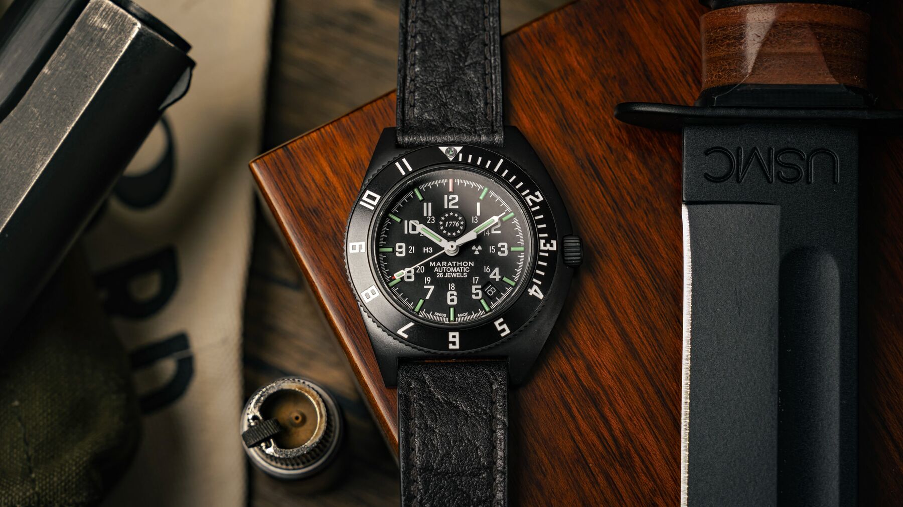 Marathon US 250 Anthracite Steel Navigator Watch with Date Automatic