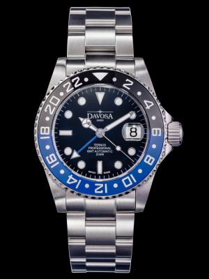 Davosa Ternos Professional GMT TT Black-Blue Trialink Dive Watch