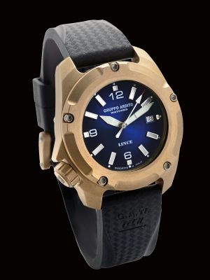 Gruppo Ardito Lince Bronze Blue Dive Watch