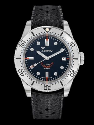 Squale 1545 Steel Black Rubber Dive Watch