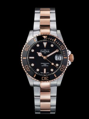 Davosa Ternos Medium Black Rose Trialink Dive Watch