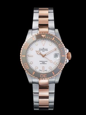 Davosa Ternos Medium White Rose Trialink Dive Watch