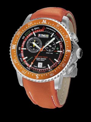 TNG Sailmaster Yachting Watch -  Black Dial / Orange Bezel