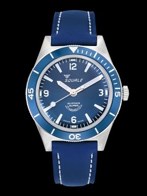 Super-Squale Blue Arabic Dive Watch - Leather