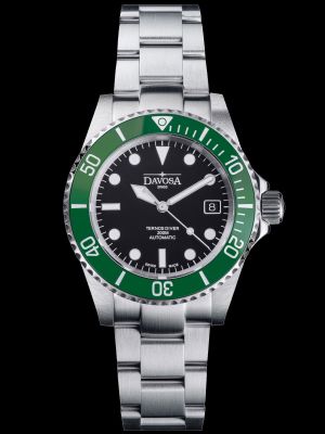 Davosa Ternos Diver Black-Green Dive Watch / Trialink